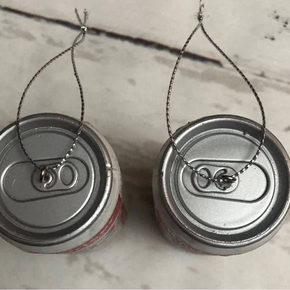 Budweiser Beer Can Christmas Ornaments set of 2 NEW - Picture 3 of 5